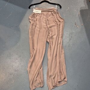 Italian Silk Taupe Color Pants